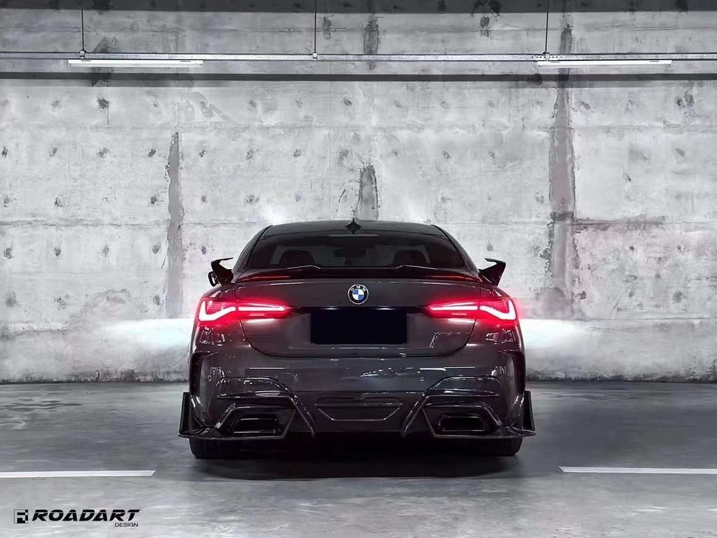 RA - BMW 4 SERIES G22 / G23 DRY CARBON FIBRE REAR DIFFUSER RA-4C