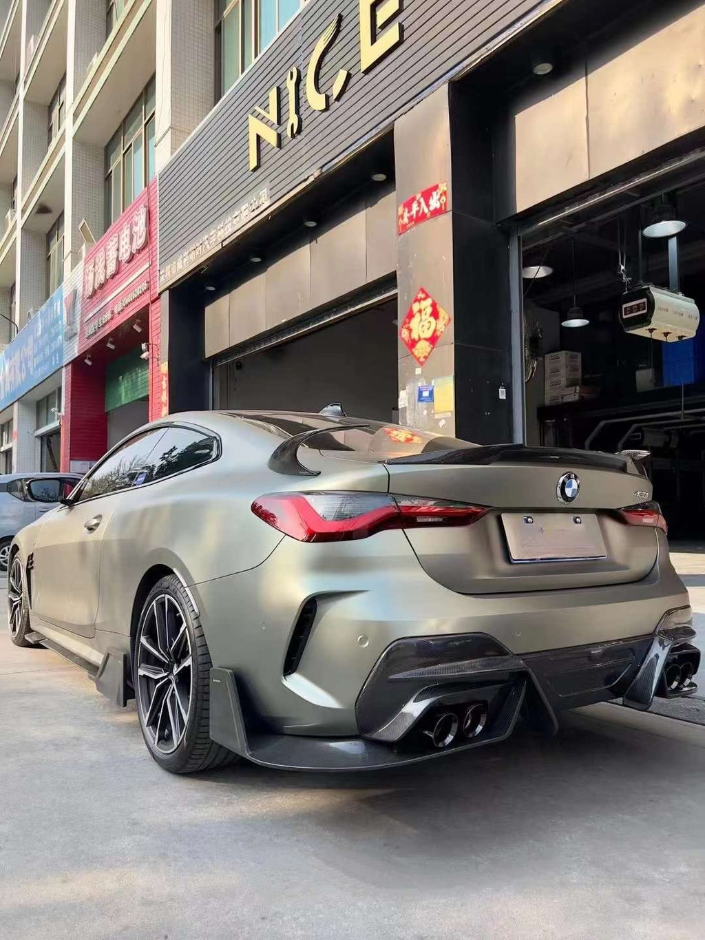 RA - BMW 4 SERIES G22 / G23 DRY CARBON FIBRE REAR DIFFUSER RA-4C