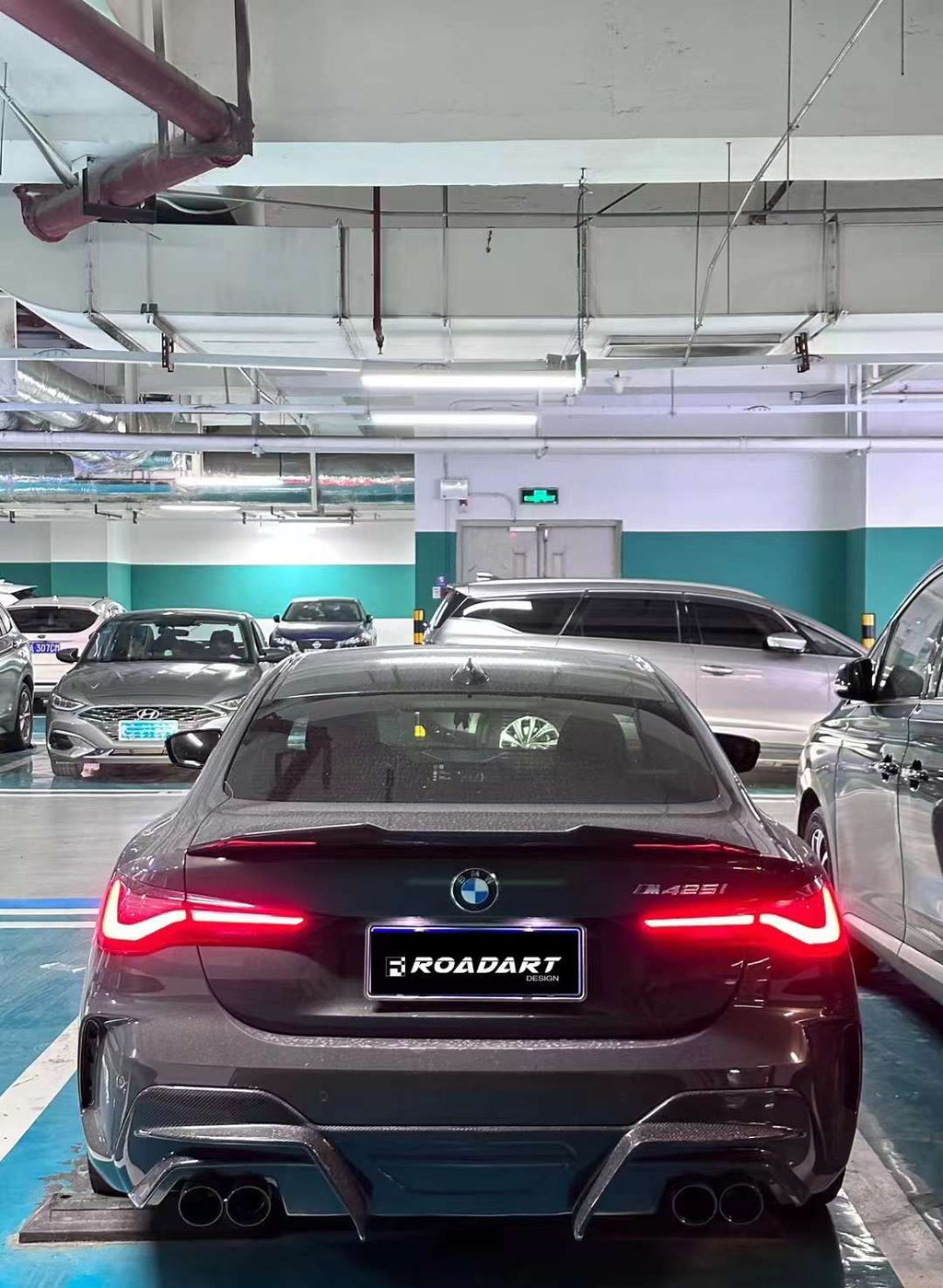 RA - BMW 4 SERIES G22 / G23 DRY CARBON FIBRE REAR DIFFUSER RA-4C