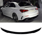 REAR BOOT SPOILER IN GLOSS BLACK For MERCEDES A CLASS SALOON (V177) 2018+ - 'A35 A45 AMG STYLE'