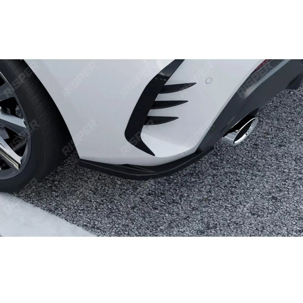REAR BUMPER CORNER SPLITTERS IN GLOSS BLACK For BMW 1 SERIES F40 M SPORT 2019-2024