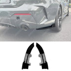REAR BUMPER CORNER SPLITTERS IN GLOSS BLACK For BMW 4 SERIES G22 G23 M SPORT 2020+