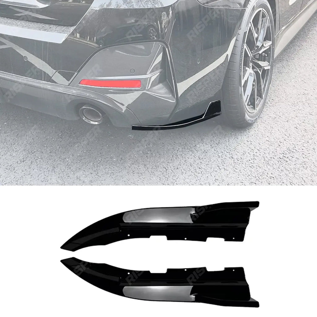 REAR BUMPER CORNER SPLITTERS IN GLOSS BLACK For BMW 4 SERIES GRAND COUPE G26 2020+