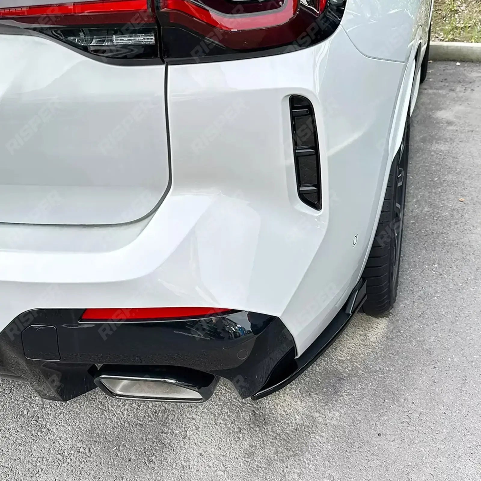 Rear Bumper Corner Splitters In Gloss Black For BMW X3 G01 LCI 2022+ - M-Sport