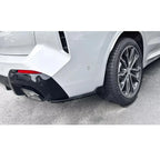 Rear Bumper Corner Splitters In Gloss Black For BMW X3 G01 LCI 2022+ - M-Sport