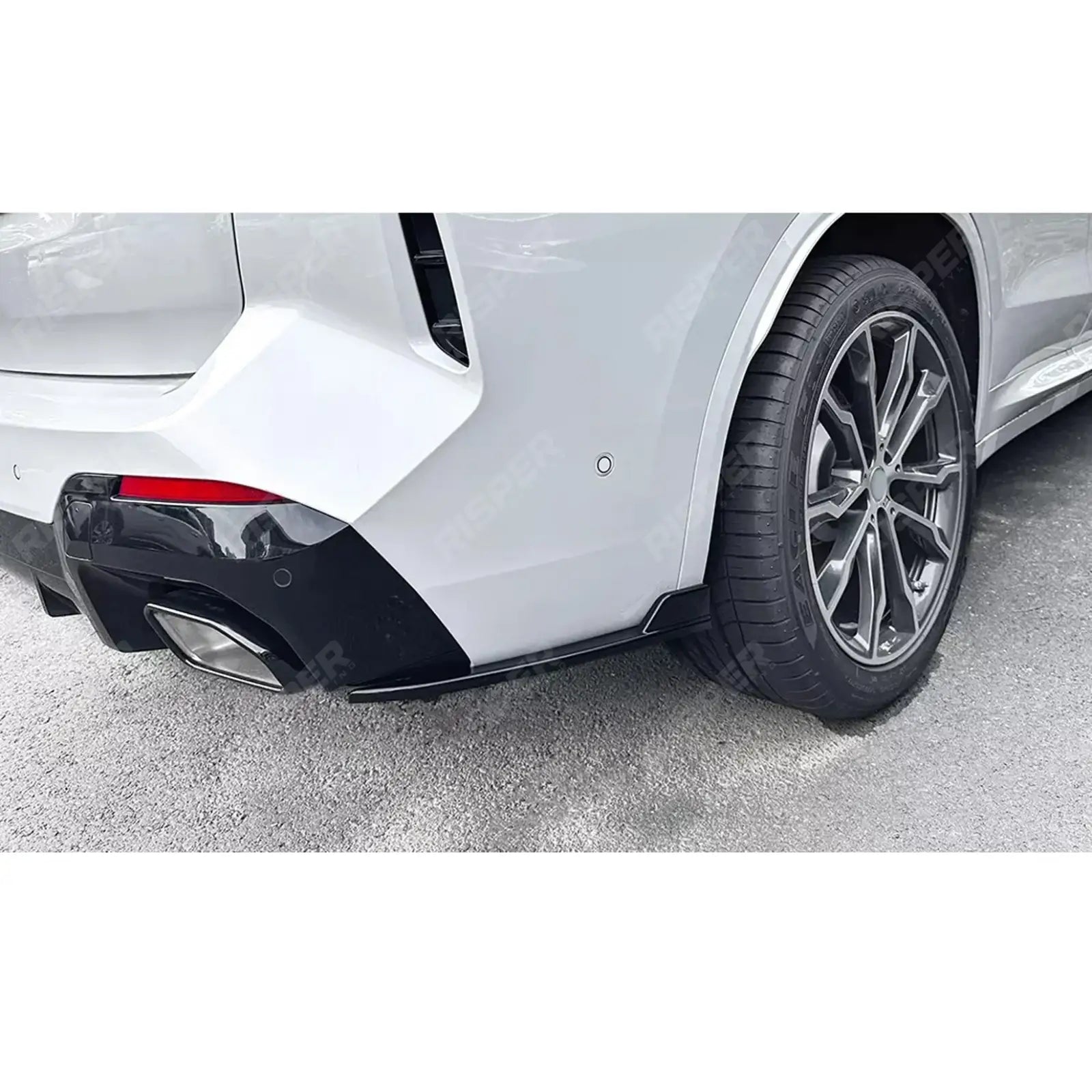 Rear Bumper Corner Splitters In Gloss Black For BMW X3 G01 LCI 2022+ - M-Sport