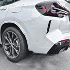 Rear Bumper Corner Splitters In Gloss Black For BMW X3 G01 LCI 2022+ - M-Sport