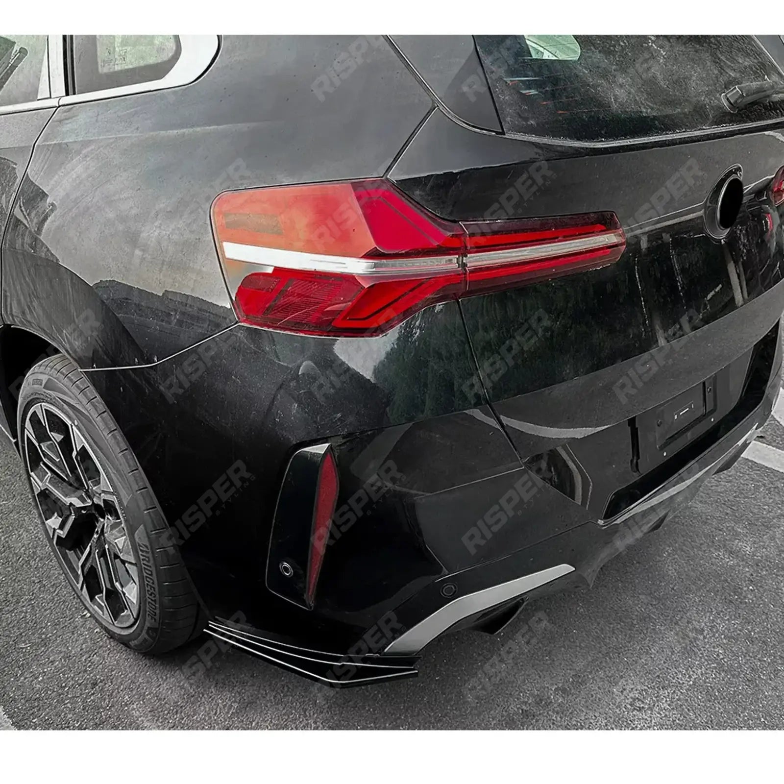 Rear Bumper Corner Splitters In Gloss Black For BMW X3 G45 2025+ - M-Sport