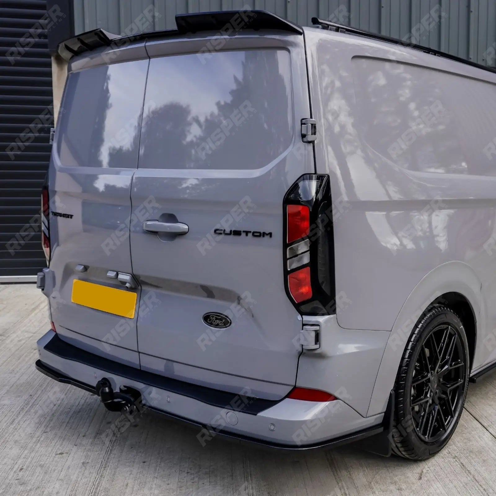 Rear Bumper Splitter In Gloss Black 3 Piece For Ford Transit Custom MK2 2024 On