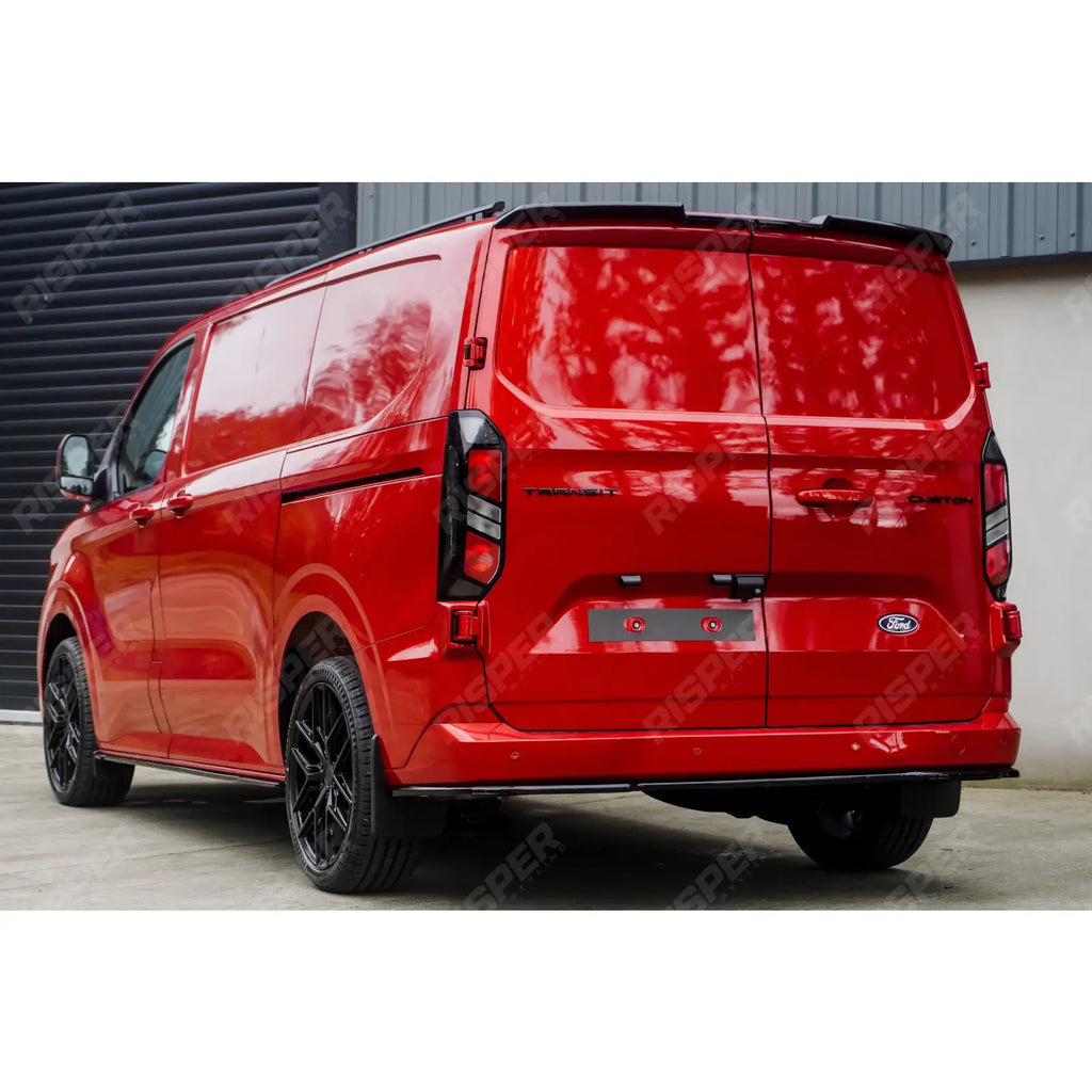 Rear Bumper Splitter In Gloss Black 3 Piece For Ford Transit Custom MK2 2024 On
