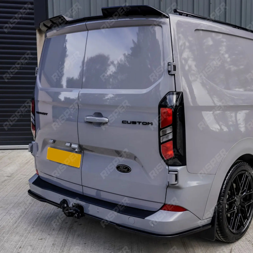 Rear Bumper Splitter In Gloss Black 3 Piece For Ford Transit Custom MK2 2024 On
