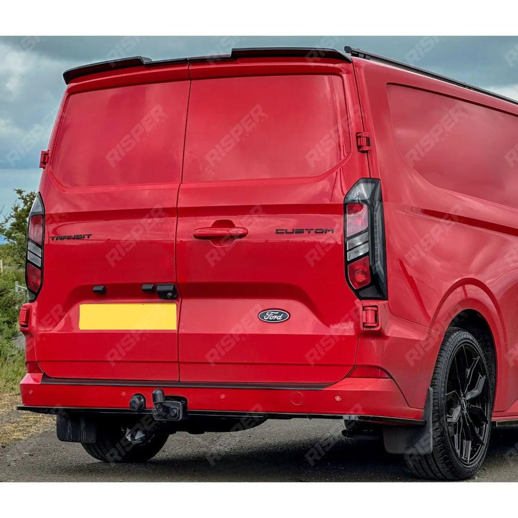 Rear Bumper Splitter In Gloss Black 3 Piece For Ford Transit Custom MK2 2024 On