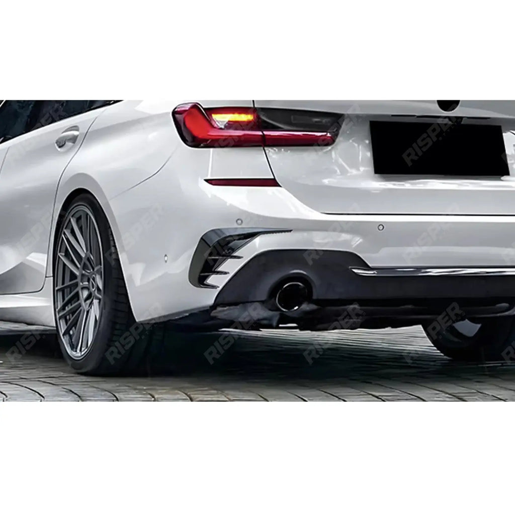 REAR BUMPER SPORT VENTS IN GLOSS BLACK For BMW 3 SERIES TOURING G21 2019-2022 -