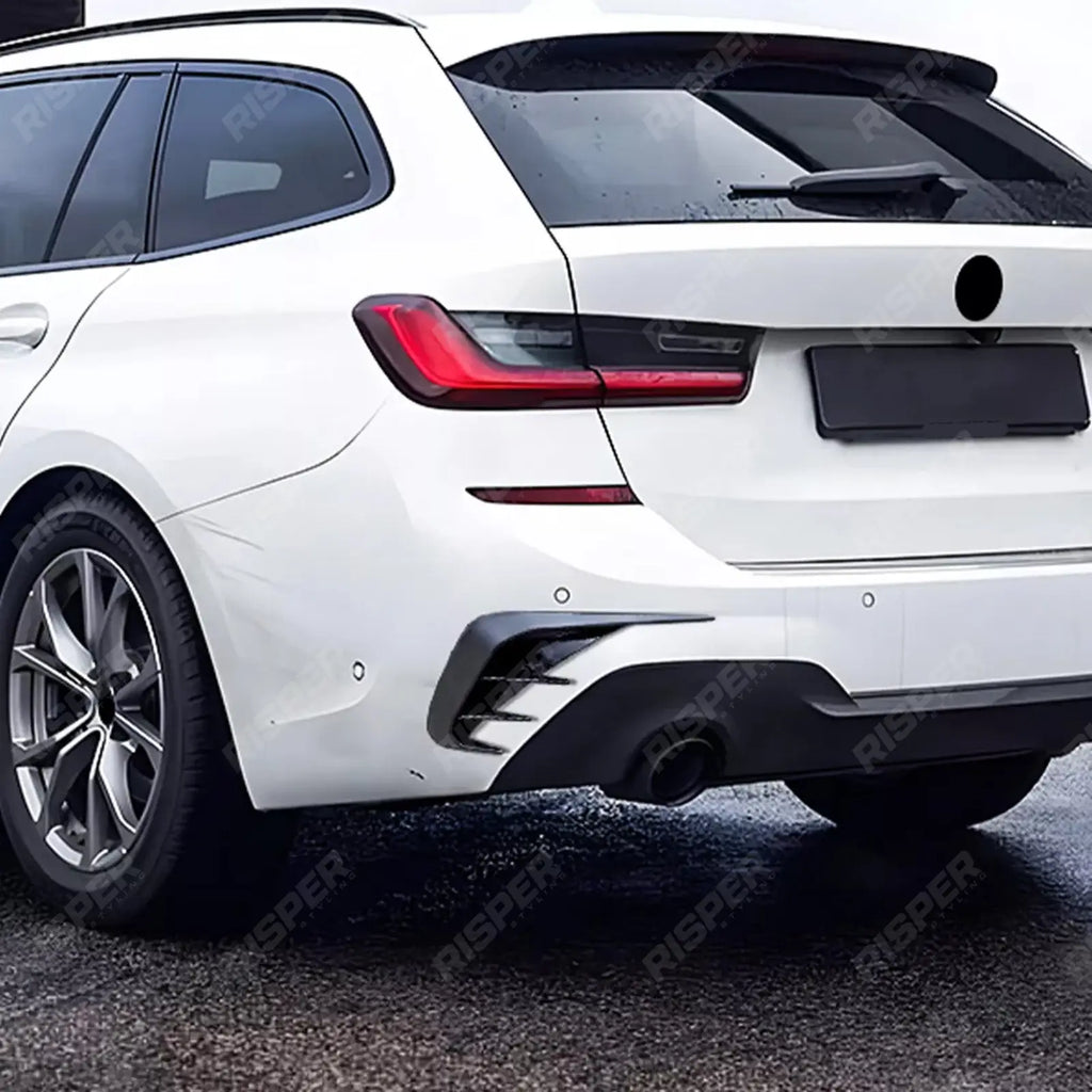 REAR BUMPER SPORT VENTS IN GLOSS BLACK For BMW 3 SERIES TOURING G21 2019-2022 -
