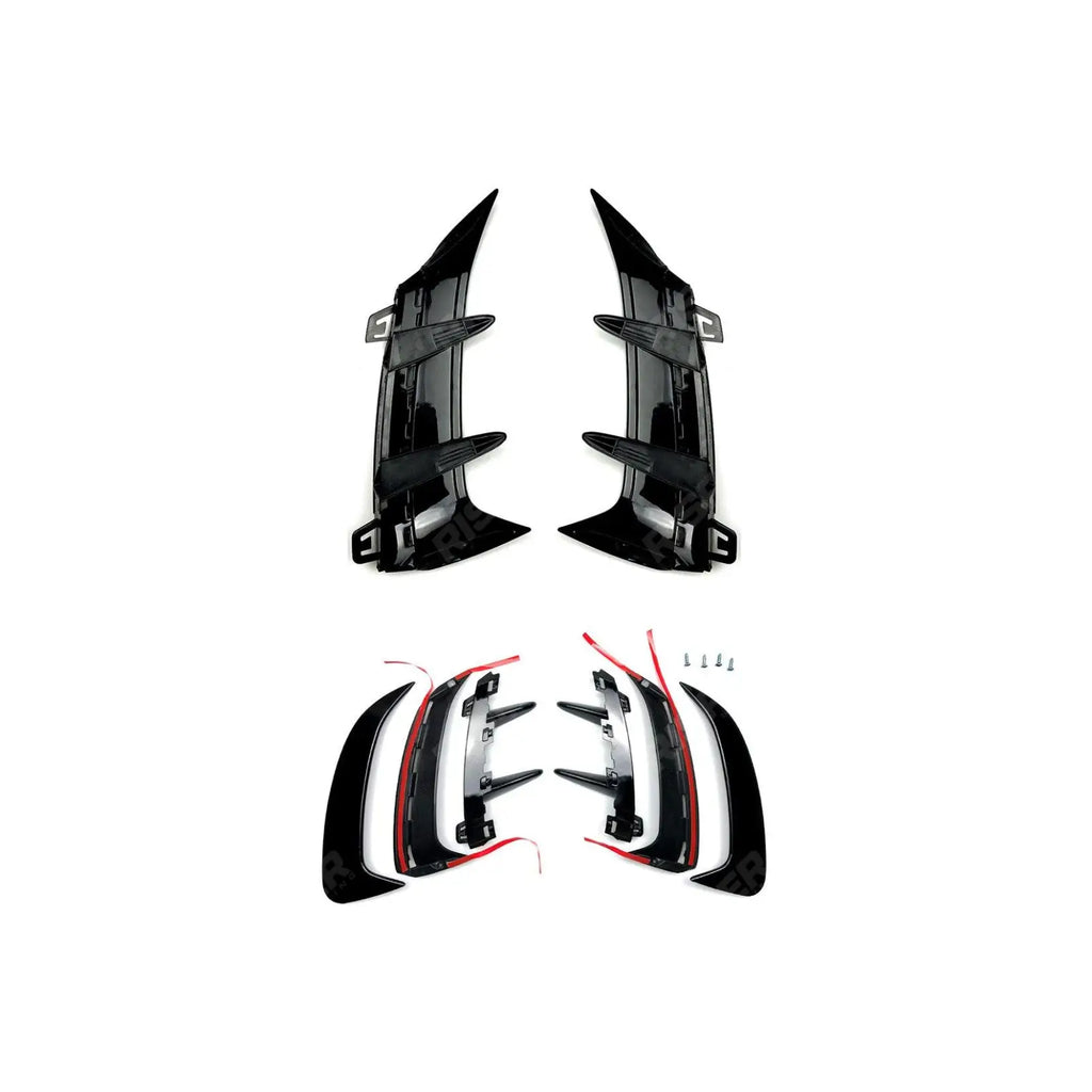 Rear Bumper Vents In Gloss Black For Mercedes A Class W177 2019+