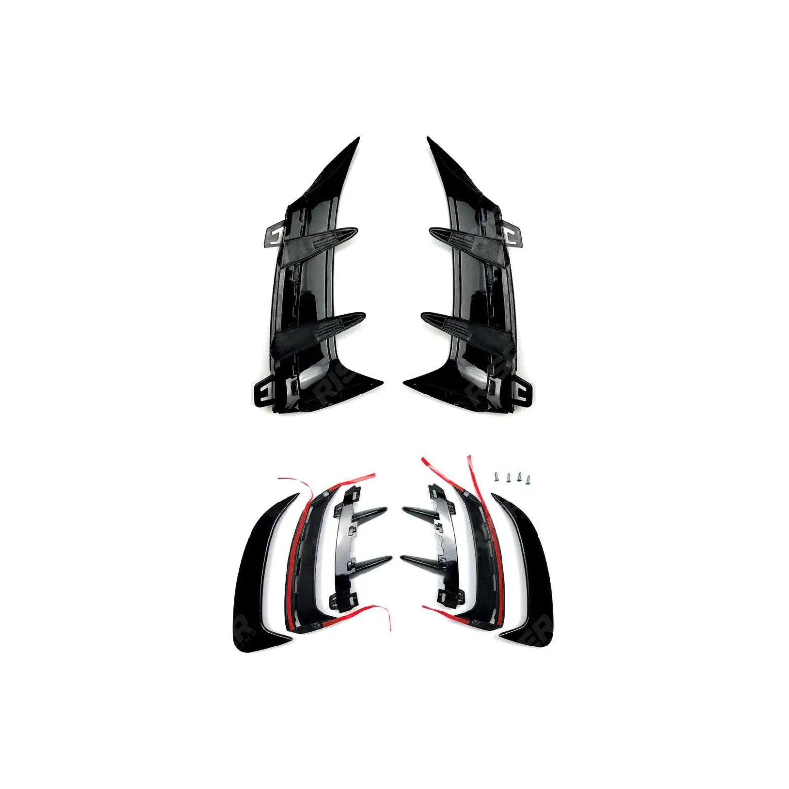 Rear Bumper Vents In Gloss Black For Mercedes A Class W177 2019+