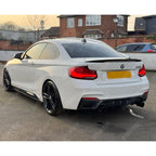 Rear Diffuser In Carbon Look 0__0 For Bmw 2 Series F22 M Sport 2014-2021