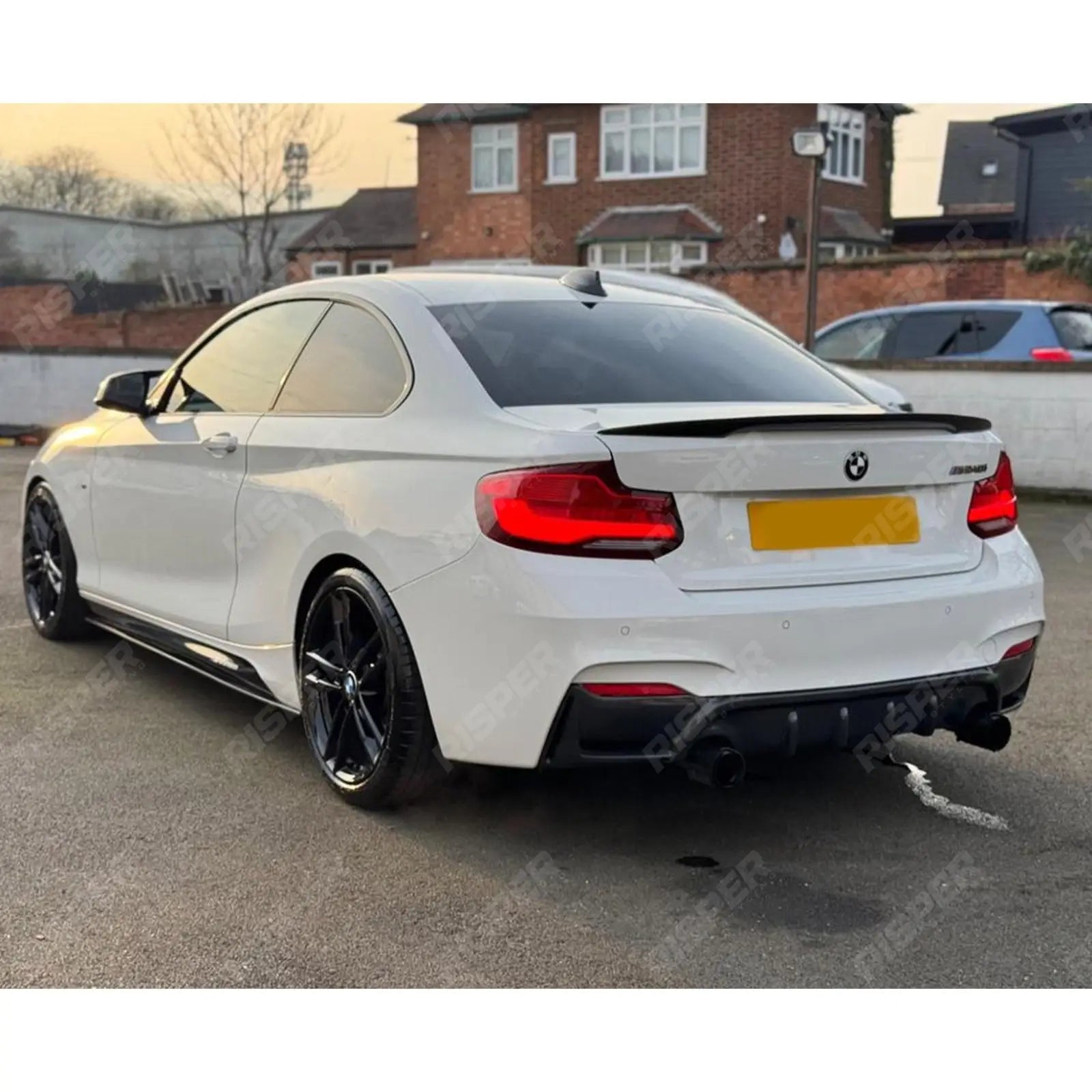 Rear Diffuser In Carbon Look 0__0 For Bmw 2 Series F22 M Sport 2014-2021