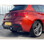 Rear Diffuser In Carbon Look 00____ For Bmw 1 Series F20 M Sport Lci 2015-2019