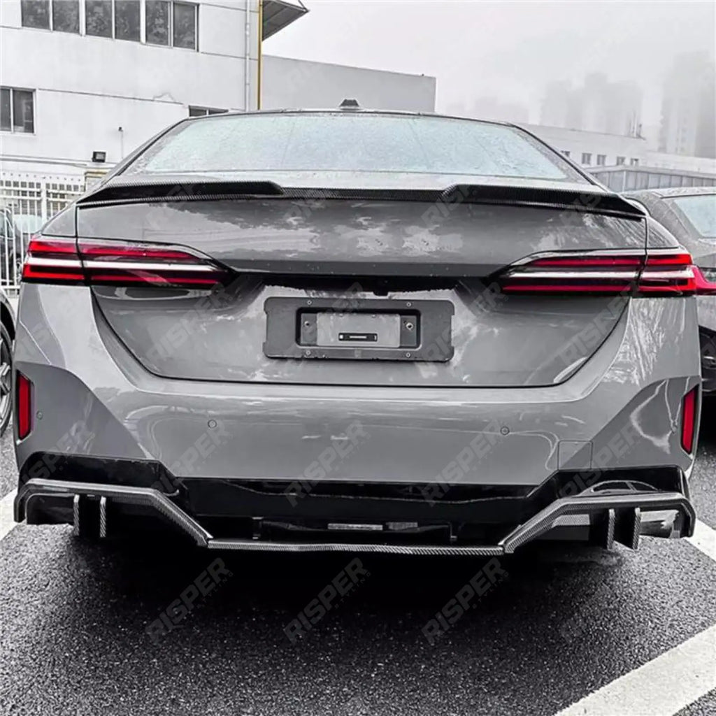 Rear Diffuser In Carbon Look For Bmw 5 Series G60 2024 On - M Sport