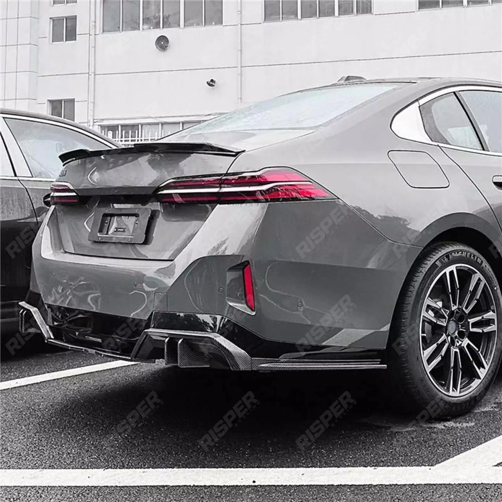 Rear Diffuser In Carbon Look For Bmw 5 Series G60 2024 On - M Sport