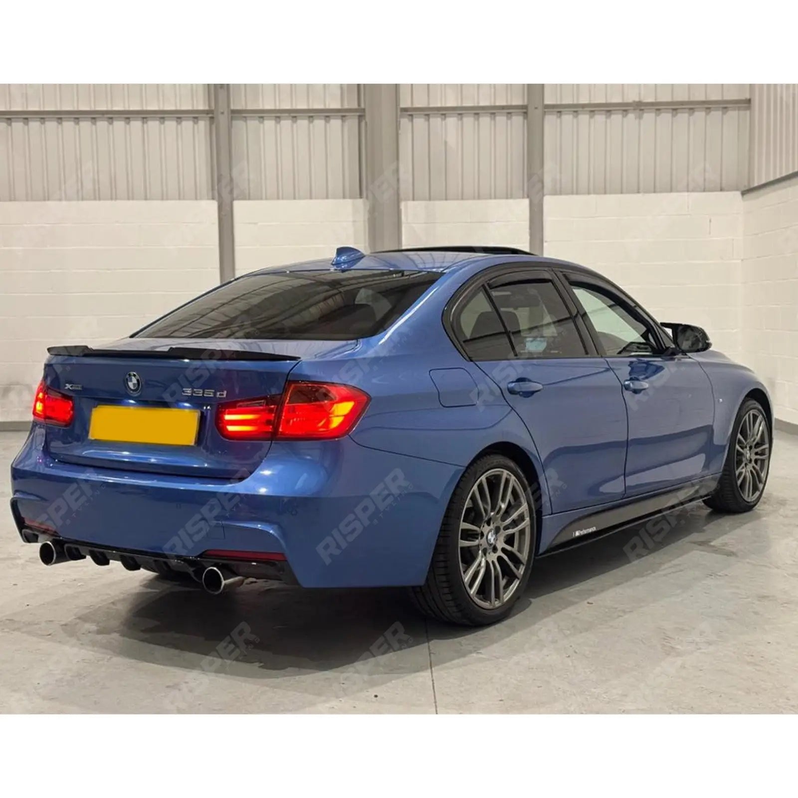 Rear Diffuser In Gloss Black For Bmw F30 F35 M Sport Single Tip Twin Exit