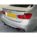 Rear Diffuser In Gloss Black For Bmw F30 F35 M Sport Single Tip Twin Exit