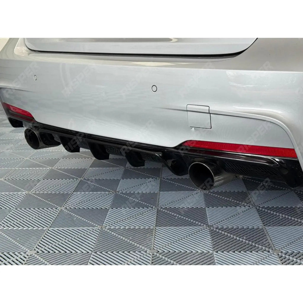 Rear Diffuser In Gloss Black For Bmw F30 F35 M Sport Single Tip Twin Exit