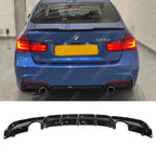 Rear Diffuser In Gloss Black For Bmw F30 F35 M Sport Single Tip Twin Exit