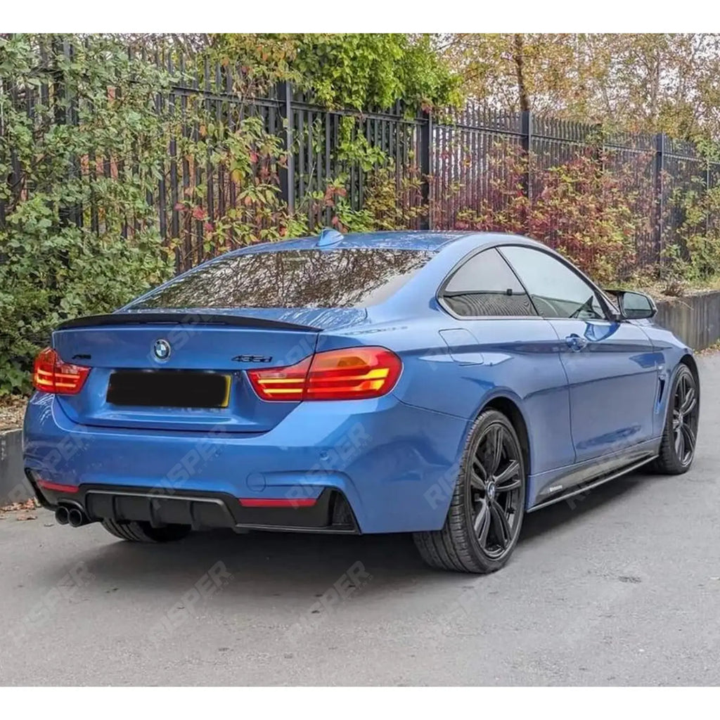 Rear Diffuser In Matte Black 00___ For Bmw 4 Series F32 F36 M Sport 2014-2020