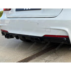 Rear Diffuser M Sport Twin Exit In Gloss Black For BMW 3 Series F30 F35 M Performance