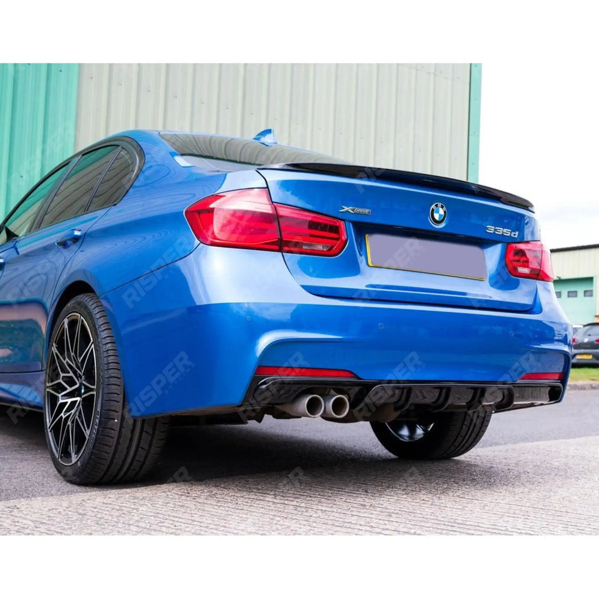 Rear Diffuser M Sport Twin Exit In Gloss Black For BMW 3 Series F30 F35 M Performance