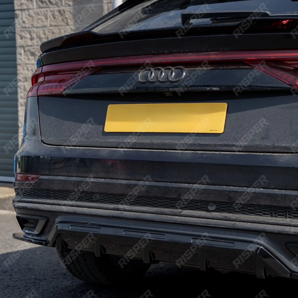 Rear Diffuser & Side Splitters In Gloss Black For Audi Q8 S Line 2023+