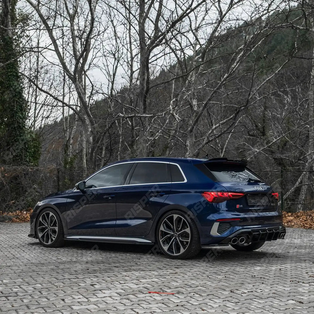 Rear Diffuser Valance In Gloss Black For A3 S LINE 8Y 2020 2024 Audi S3 8Y 2020-2024