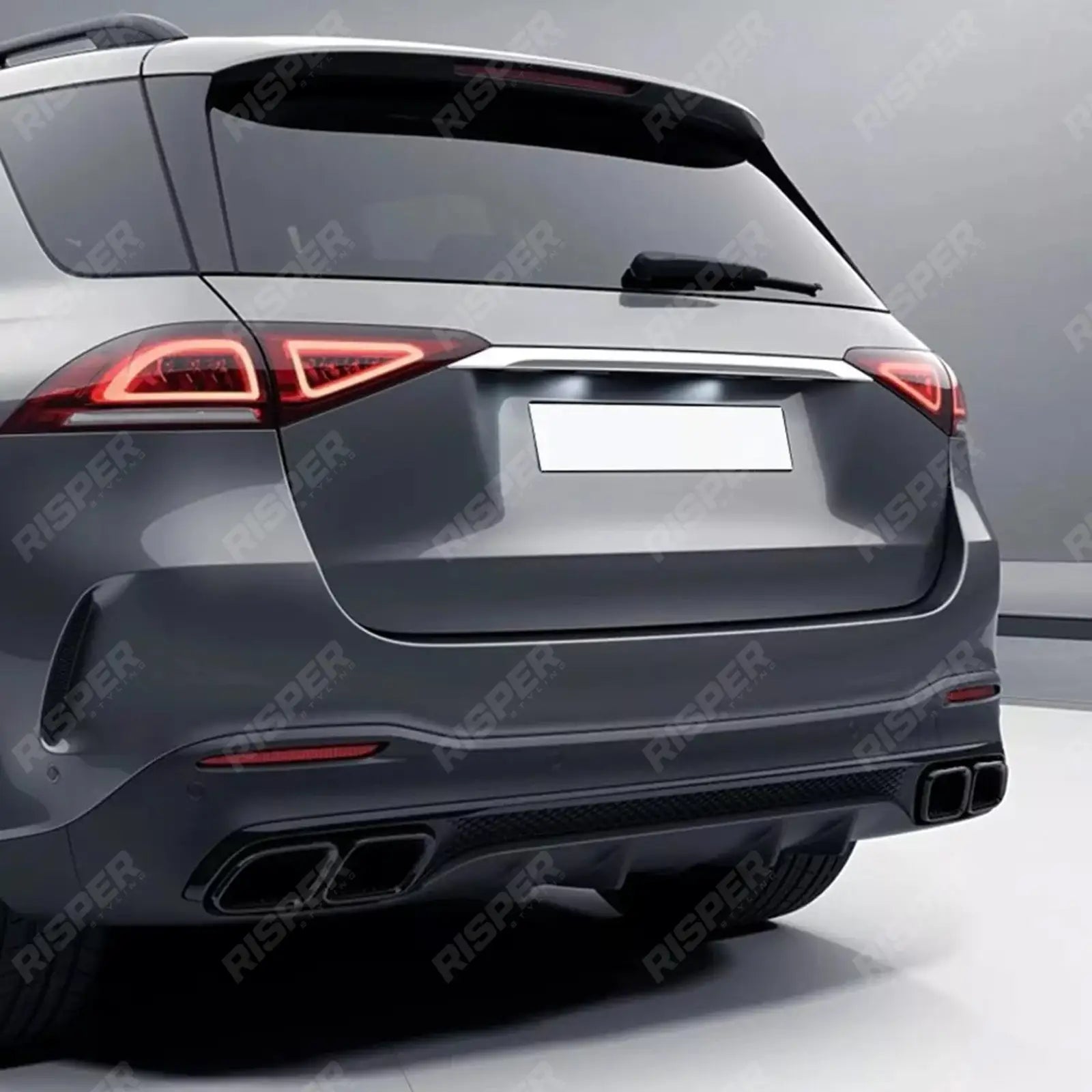 Rear Diffuser With Tips In Gloss Black For Mercedes GLE W167 2019+ AMG Line