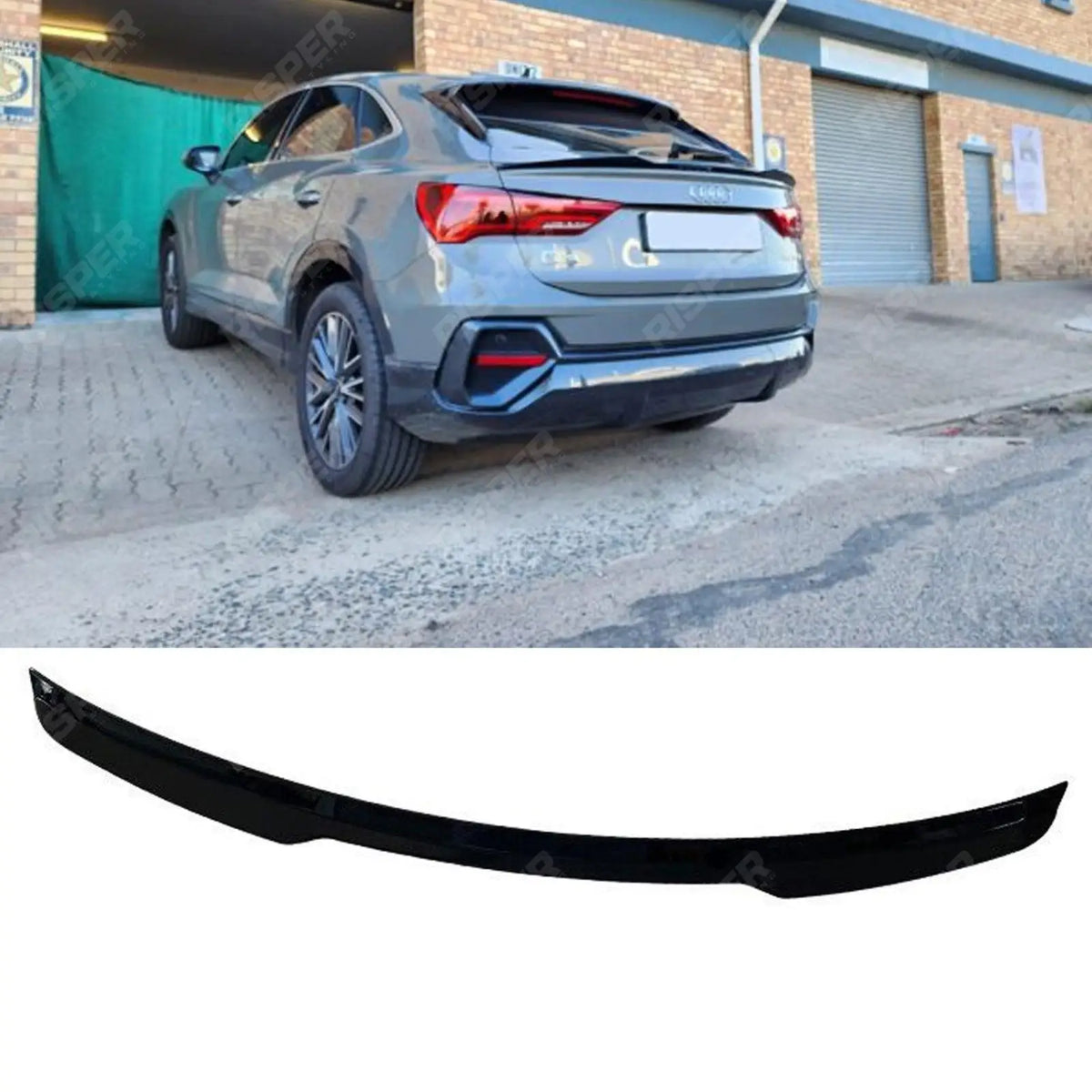 Rear Mid Spoiler In Gloss Black For Audi Q3 Sportback 2019 on