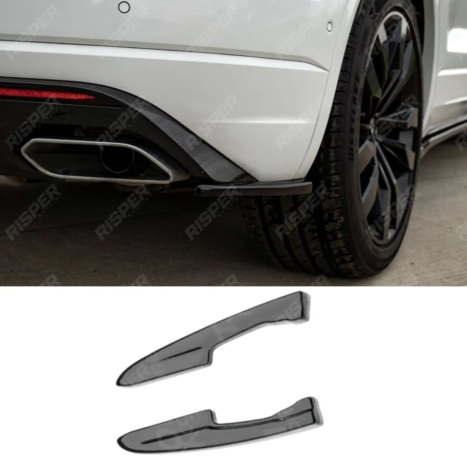 Rear Side Splitters For VW Touareg MK3 R-Line 2018+