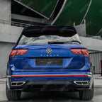 Rear Side Splitters In Gloss Black For Vw Tiguan R-Line 2020-2024