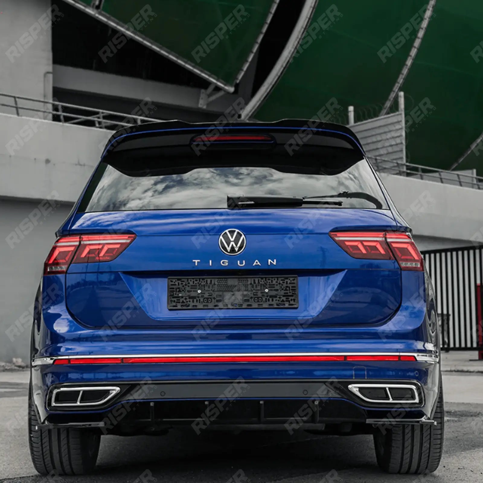 Rear Side Splitters In Gloss Black For Vw Tiguan R-Line 2020-2024