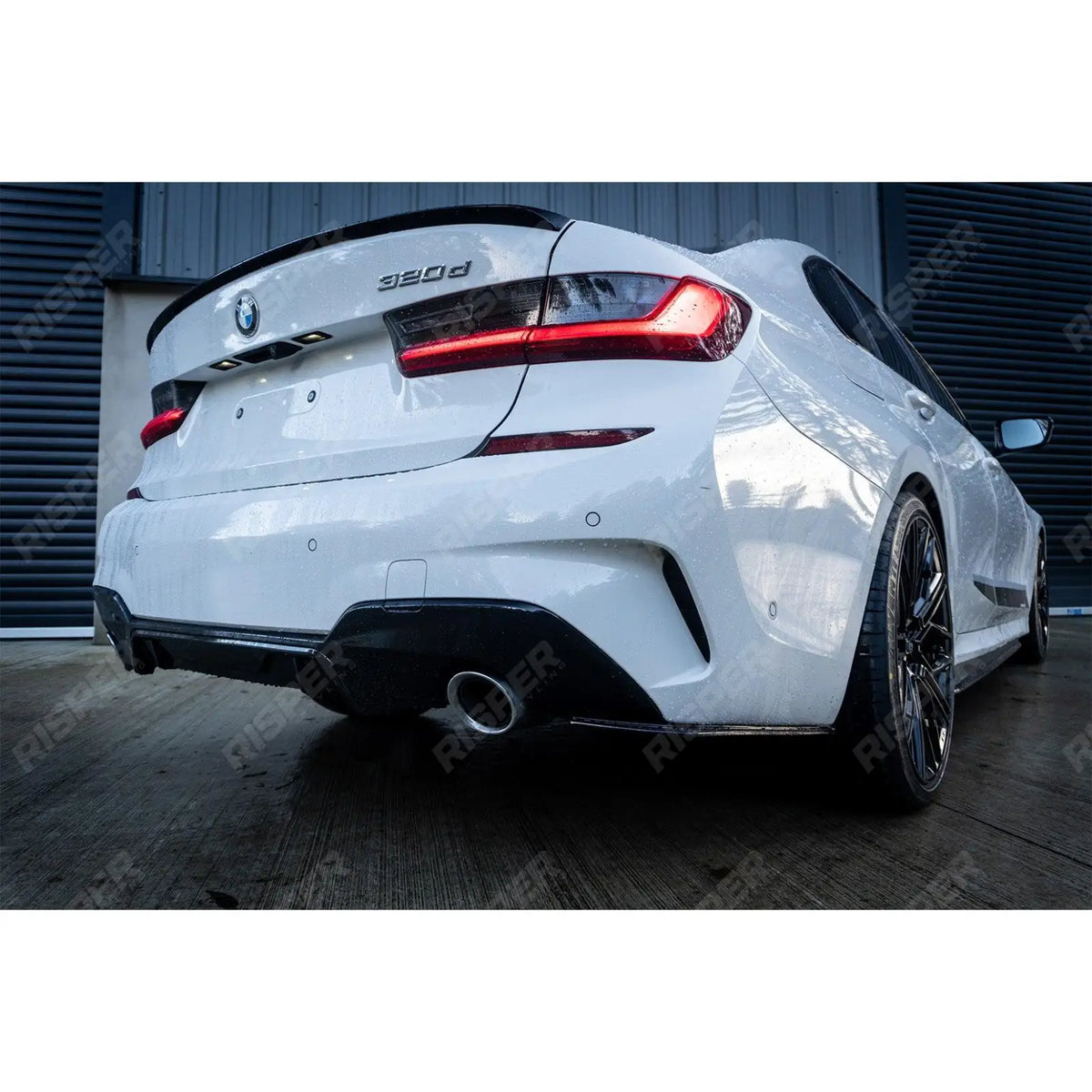 Rear Spats Extensions For M Sport Bumper In Gloss Black For BMW 3 Series G20 G28 2018+