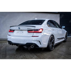 Rear Spats Extensions For M Sport Bumper In Gloss Black For BMW 3 Series G20 G28 2018+
