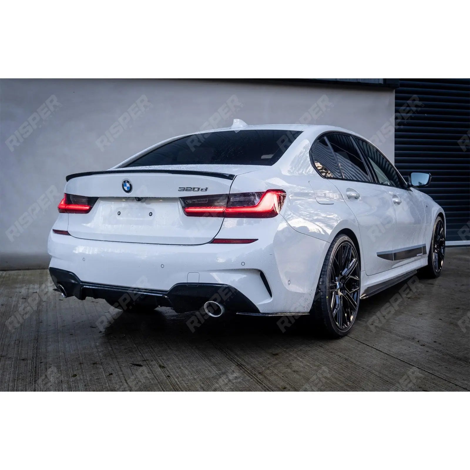 Rear Spats Extensions For M Sport Bumper In Gloss Black For BMW 3 Series G20 G28 2018+