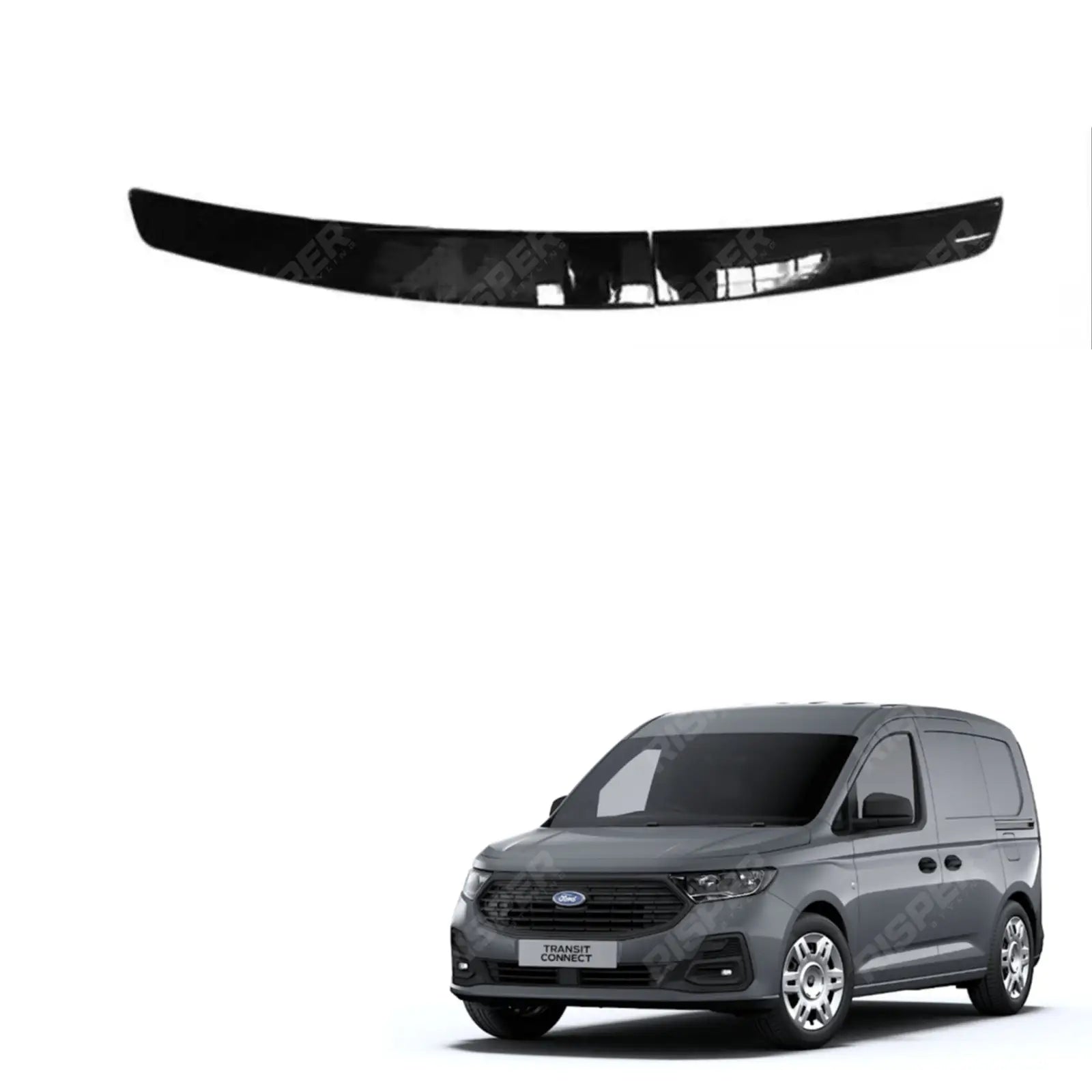 Rear Spoiler Barn Door in Gloss Black For Ford Transit Connect -