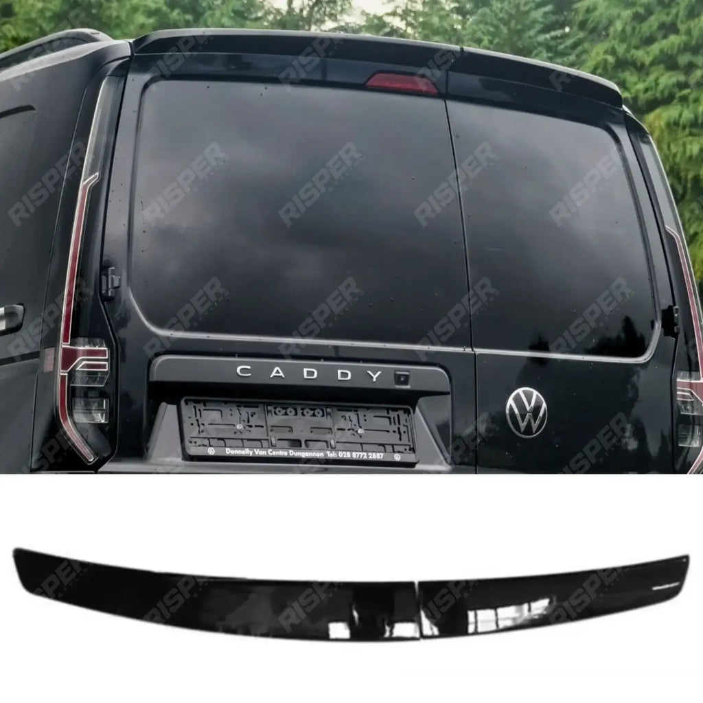Rear Spoiler Barn Door in Gloss Black For Volkswagen Caddy MK5 2021+