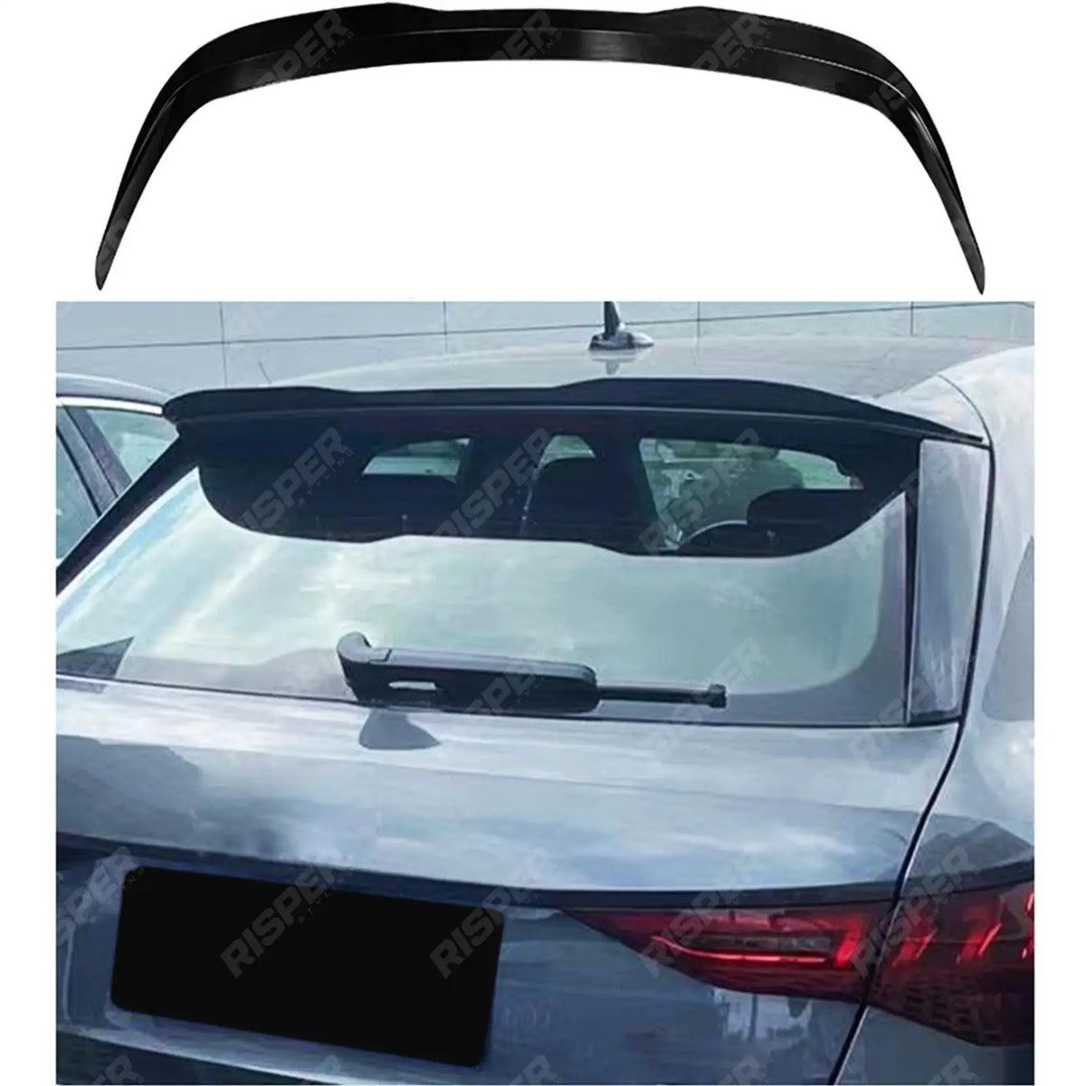 Rear Spoiler Cap In Gloss Black For Audi A3 8Y Hatch 2021+