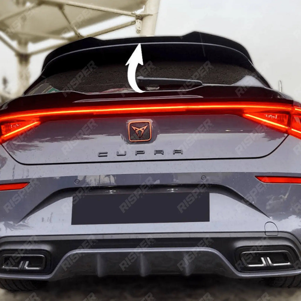 Rear Spoiler Cap In Gloss Black For Cupra Leon 2020 On