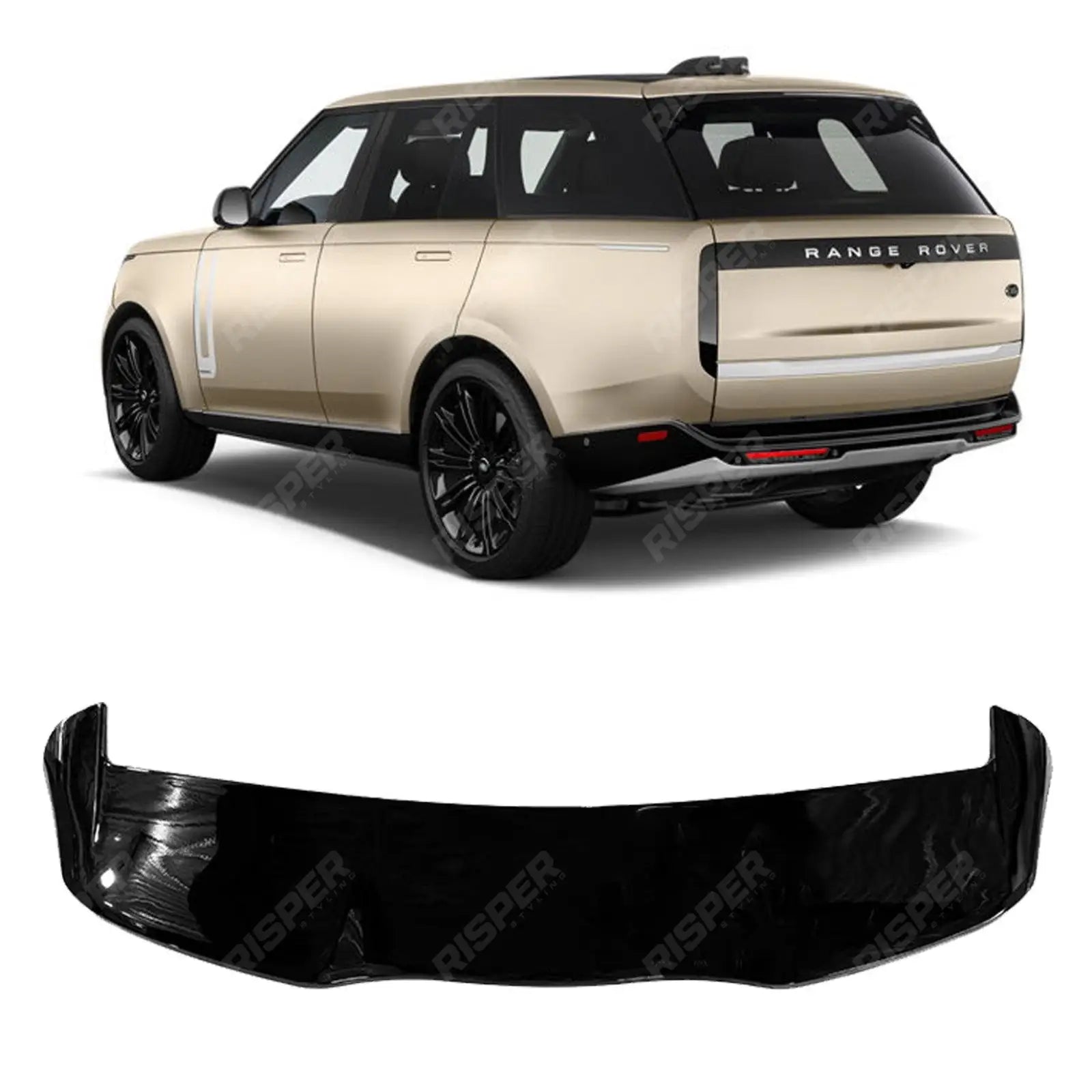 Rear Spoiler In Gloss Black For Range Rover Vogue 2023 on