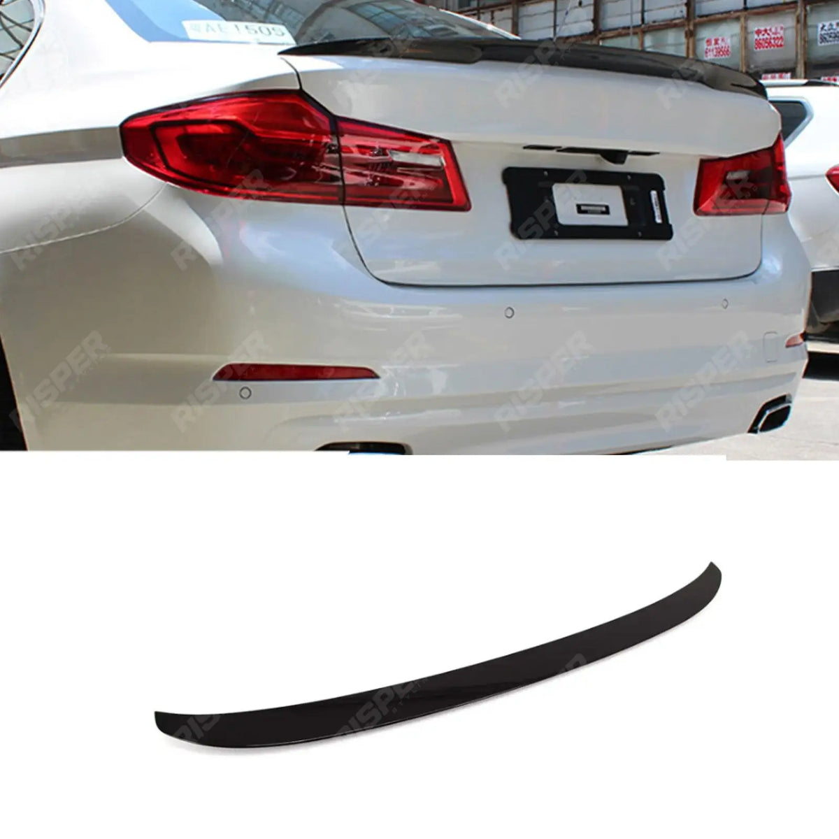Rear Spoiler Lip In Gloss Black For BMW 5 Series G30 G38