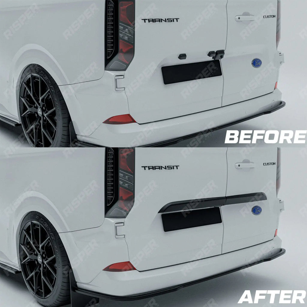 Rear Threshold Camera Cover In Gloss Black For Ford Transit Custom MK2 2024+