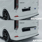 Rear Threshold Camera Cover In Gloss Black For Ford Transit Custom MK2 2024+
